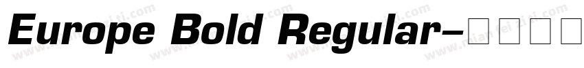 Europe Bold Regular字体转换